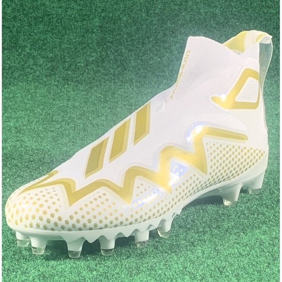 Adidas Freak Ultra 22‎ Football Cleats White Gold Metallic GX7979 Men's Size 9.5 - Picture 1 of 9